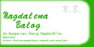 magdalena balog business card